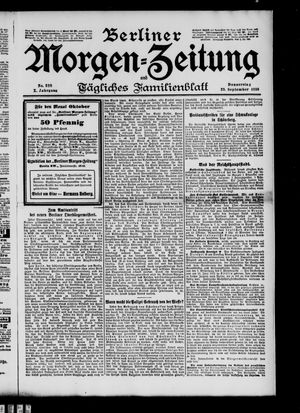 Berliner Morgen-Zeitung vom 29.09.1898