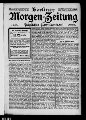 Berliner Morgen-Zeitung vom 01.10.1898