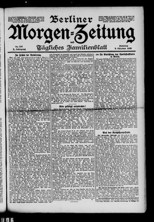 Berliner Morgen-Zeitung vom 09.10.1898
