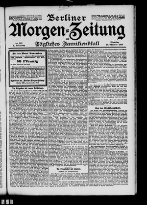 Berliner Morgen-Zeitung vom 25.10.1898