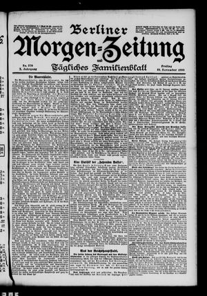 Berliner Morgen-Zeitung vom 18.11.1898