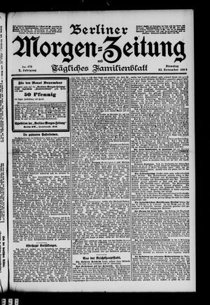 Berliner Morgen-Zeitung vom 22.11.1898