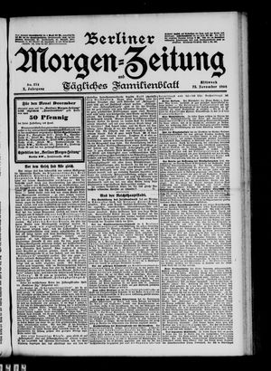 Berliner Morgen-Zeitung vom 23.11.1898