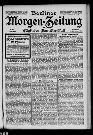 Berliner Morgen-Zeitung vom 24.11.1898