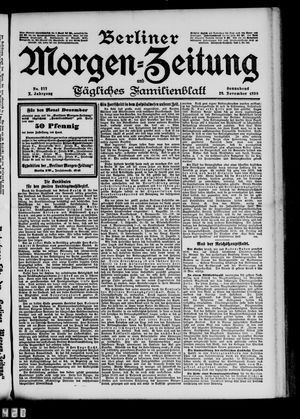 Berliner Morgen-Zeitung vom 26.11.1898