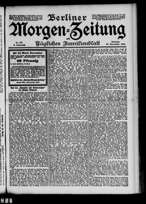 Berliner Morgen-Zeitung vom 27.11.1898