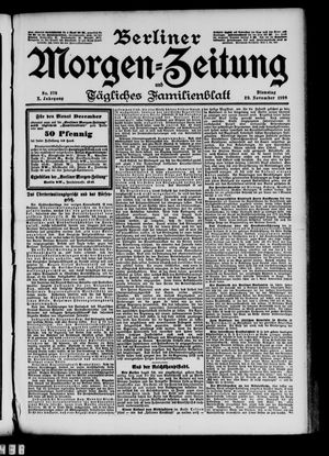 Berliner Morgen-Zeitung vom 29.11.1898