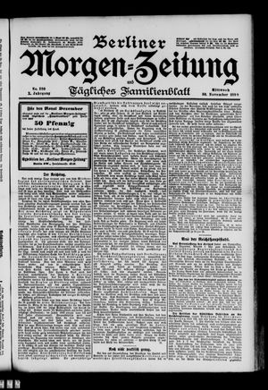 Berliner Morgen-Zeitung vom 30.11.1898