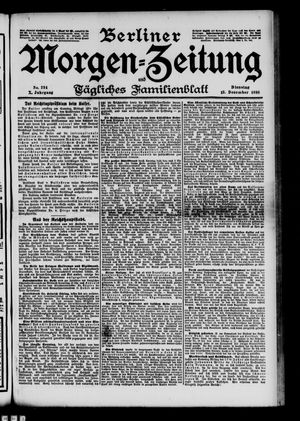 Berliner Morgen-Zeitung vom 13.12.1898