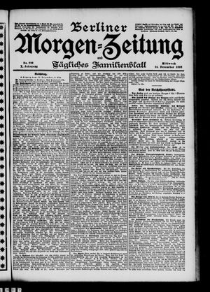 Berliner Morgen-Zeitung vom 14.12.1898