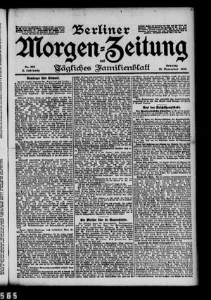 Berliner Morgen-Zeitung vom 18.12.1898