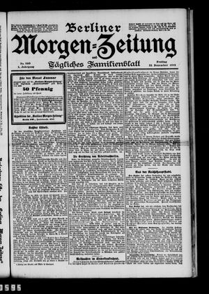 Berliner Morgen-Zeitung vom 23.12.1898