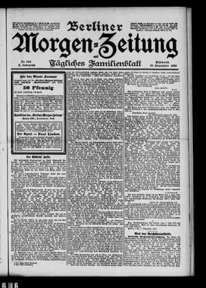 Berliner Morgen-Zeitung vom 28.12.1898