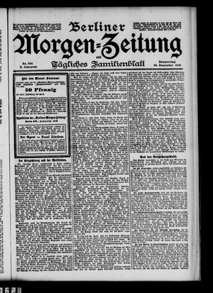 Berliner Morgen-Zeitung vom 29.12.1898