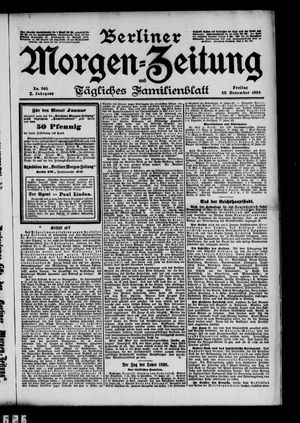 Berliner Morgen-Zeitung vom 30.12.1898