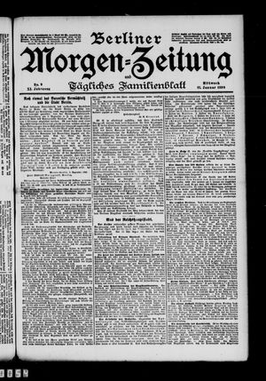 Berliner Morgen-Zeitung vom 11.01.1899