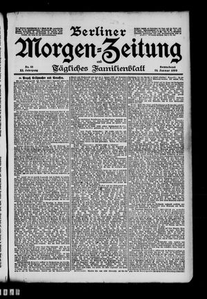 Berliner Morgen-Zeitung vom 14.01.1899