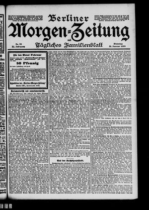 Berliner Morgenzeitung vom 24.01.1899
