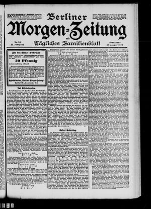 Berliner Morgenzeitung vom 28.01.1899