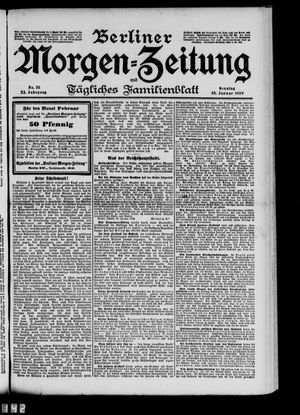 Berliner Morgen-Zeitung vom 29.01.1899