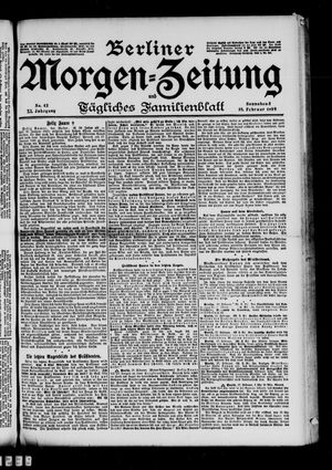 Berliner Morgenzeitung vom 18.02.1899
