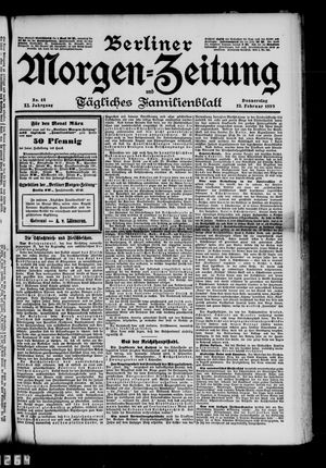 Berliner Morgenzeitung vom 23.02.1899