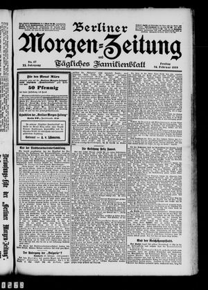 Berliner Morgenzeitung vom 24.02.1899