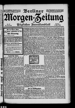 Berliner Morgenzeitung vom 03.03.1899