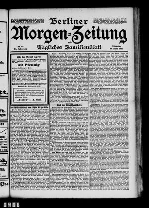 Berliner Morgenzeitung vom 21.03.1899
