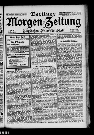 Berliner Morgenzeitung vom 23.03.1899