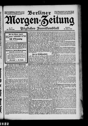 Berliner Morgenzeitung vom 24.03.1899