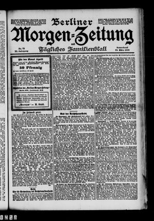 Berliner Morgenzeitung vom 25.03.1899