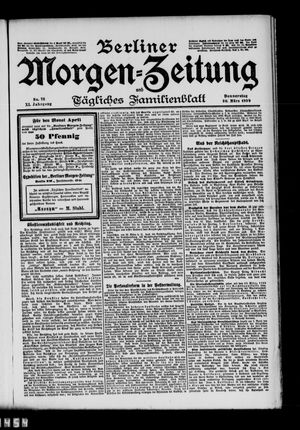 Berliner Morgenzeitung vom 30.03.1899