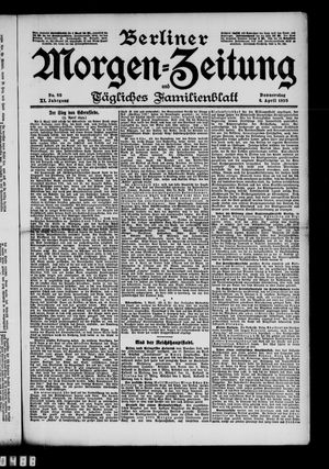 Berliner Morgen-Zeitung on Apr 6, 1899