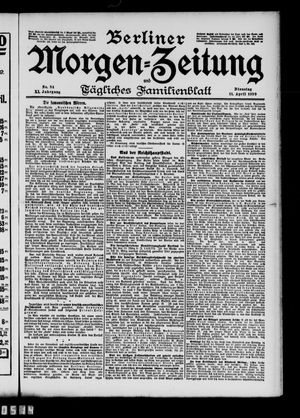 Berliner Morgenzeitung vom 11.04.1899
