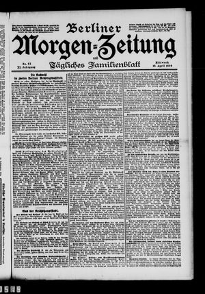 Berliner Morgenzeitung vom 12.04.1899
