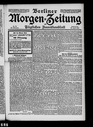 Berliner Morgenzeitung vom 22.04.1899