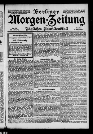 Berliner Morgen-Zeitung vom 30.04.1899