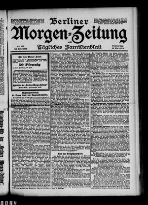Berliner Morgen-Zeitung vom 18.05.1899