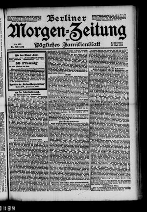 Berliner Morgen-Zeitung vom 27.05.1899