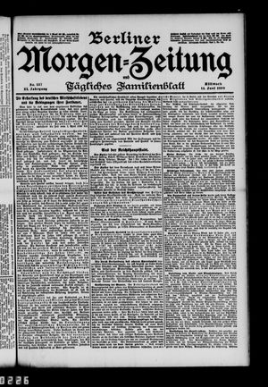 Berliner Morgen-Zeitung vom 14.06.1899