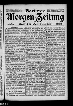 Berliner Morgen-Zeitung vom 15.06.1899