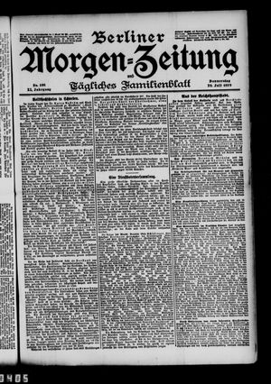 Berliner Morgen-Zeitung vom 20.07.1899