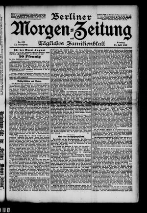 Berliner Morgen-Zeitung vom 21.07.1899