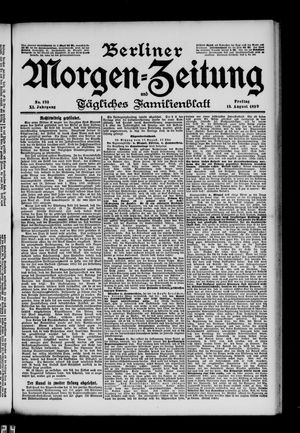 Berliner Morgen-Zeitung vom 18.08.1899