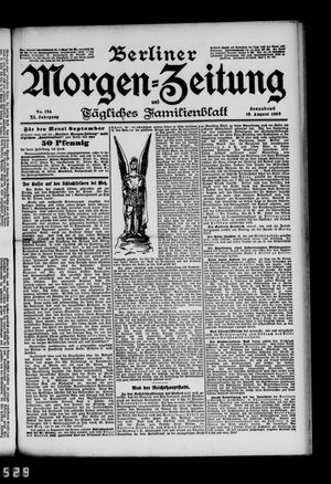 Berliner Morgen-Zeitung vom 19.08.1899