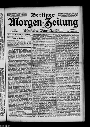 Berliner Morgen-Zeitung vom 20.08.1899