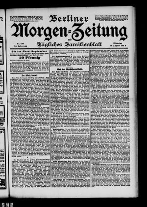 Berliner Morgen-Zeitung vom 22.08.1899