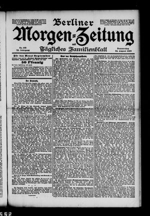 Berliner Morgen-Zeitung vom 24.08.1899