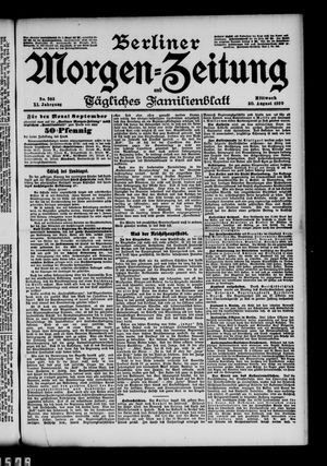 Berliner Morgen-Zeitung vom 30.08.1899